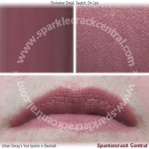 Sparklecrack Central Urban Decay S Vice Lipstick In Backtalk Review
